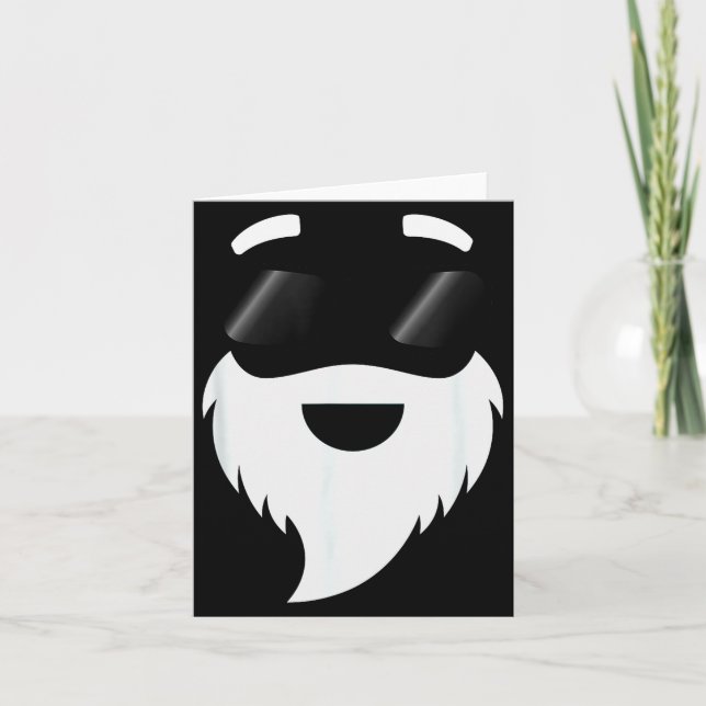 Santa Claus Sungles Funny Hipster Christmas Appare Card (Front)
