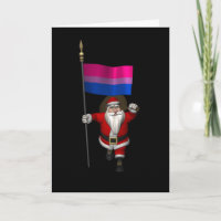 Santa Claus Supports Bisexuality On Flag