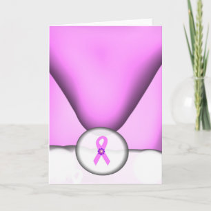 Santa Claus Supports Breast Cancer Card