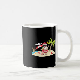 Santa Claus Surfing Hawaiian Coffee Mug