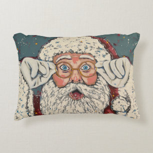 Santa Claus Surprise Accent Pillow