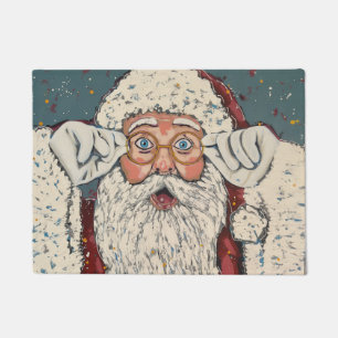Santa Claus Surprised Doormat