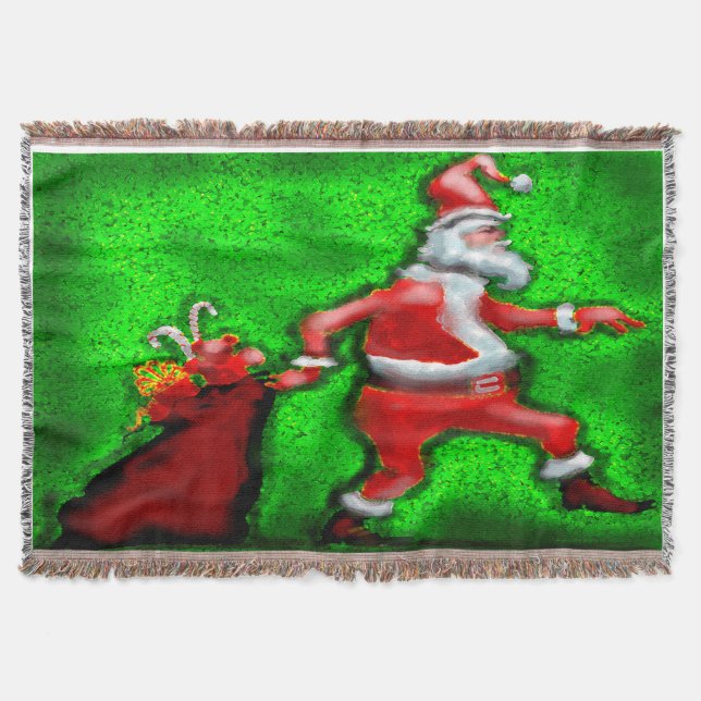 Santa Claus Throw Blanket (Front)