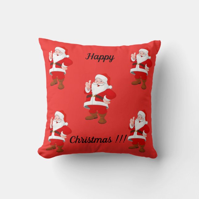 Santa Claus Throw Pillow (Front)