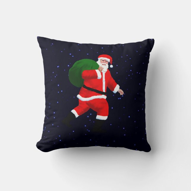 Santa Claus Throw Pillow (Front)