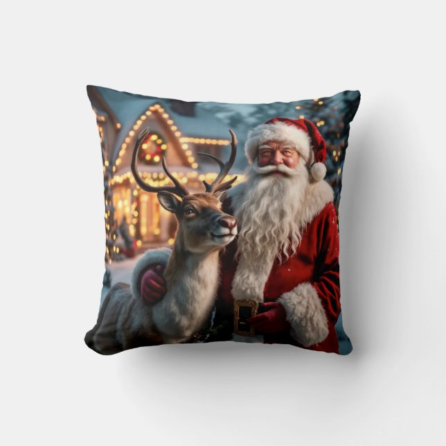 Santa Claus Throw Pillow (Front)