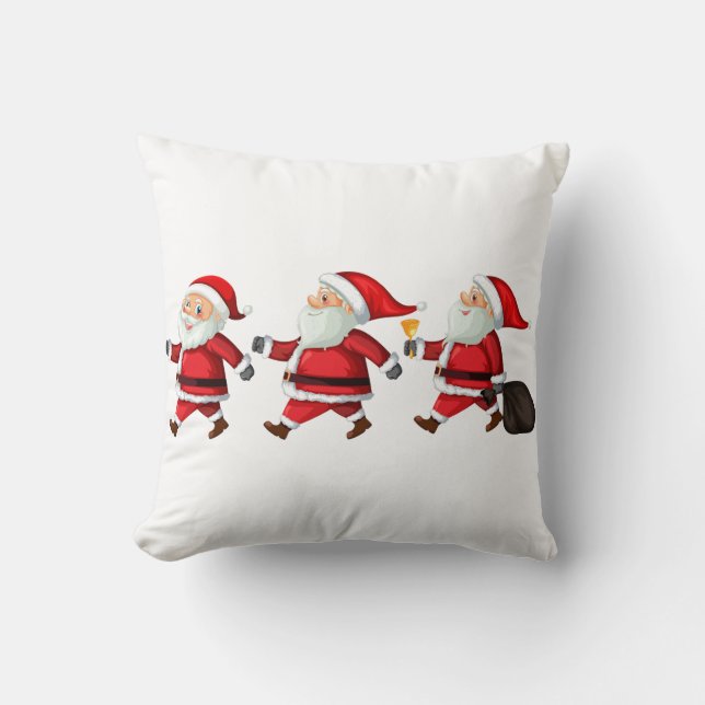 Santa Claus Throw Pillow (Front)