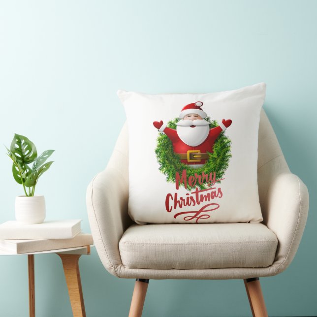 Santa Claus Throw Pillow (Chair)