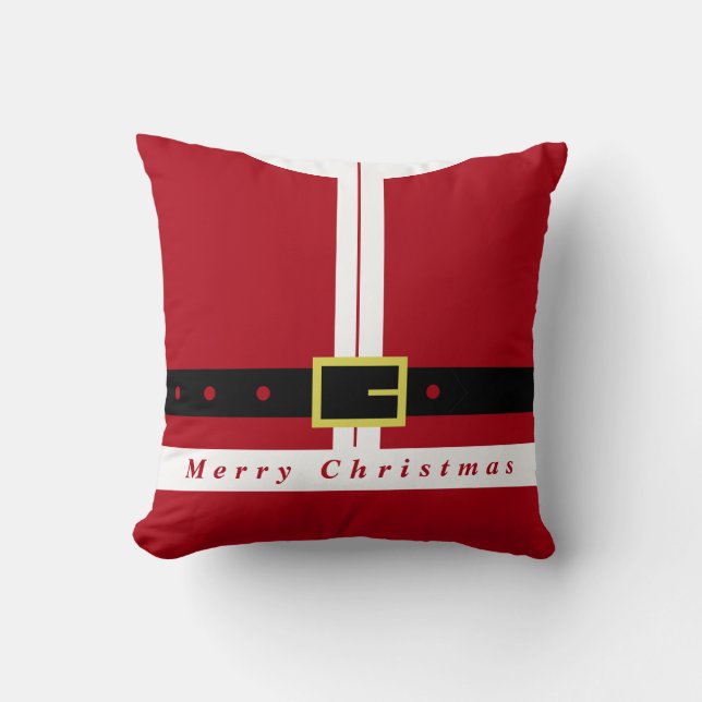 Santa Claus Throw Pillow Merry Christmas (Front)