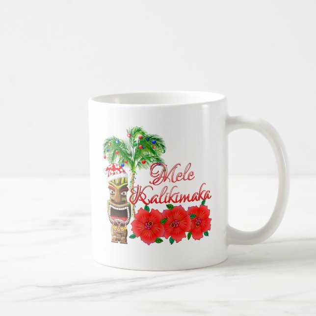 Santa Claus Tiki Mele Kalikimaka Coffee Mug (Right)