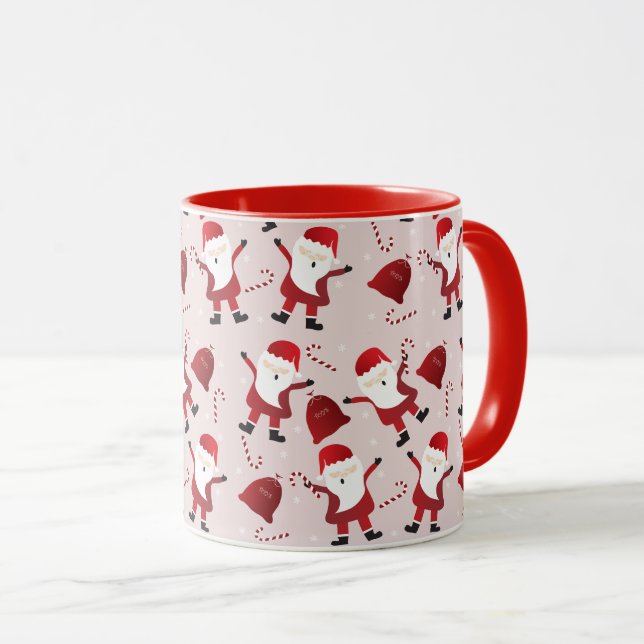 Santa Claus Toy Bag Red Mug (Front Right)