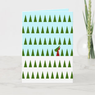 Santa Claus Tree Holiday Card