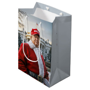 Santa Claus Trump  Medium Gift Bag
