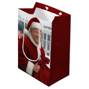 Santa Claus Trump With Red Gift Bag