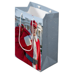 Santa Claus Trump With Red Gift Sack Medium Gift B Bag