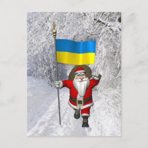 Santa Claus Ukraine Holiday Postcard
