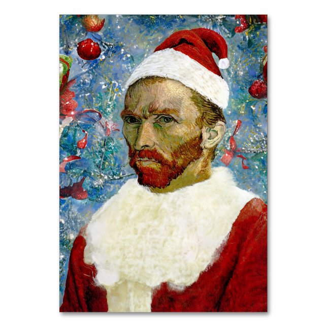 Santa Claus, Van Gogh Table Number (Front)