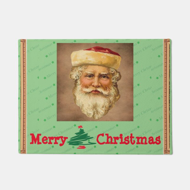 Santa Claus Vintage Door Mat (Front)