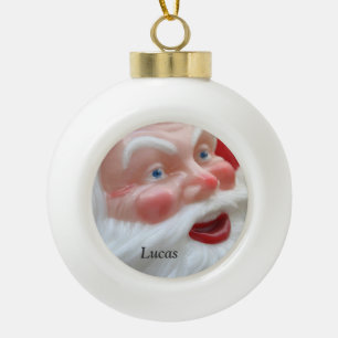 Santa Claus vintage head Ceramic Ball Christmas Ornament