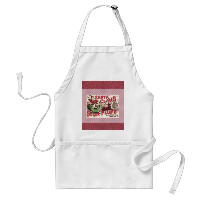 Santa Claus Vintage Illustration Sleigh Standard Apron (Front)