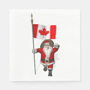 Santa Claus Visiting Canada Napkin