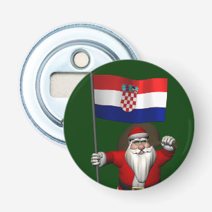 Santa Claus Visiting Croatia Bottle Opener