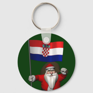 Santa Claus Visiting Croatia Keychain