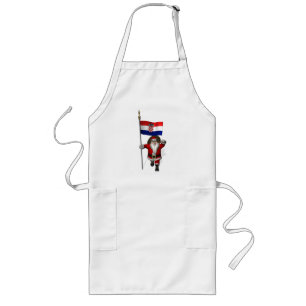 Santa Claus Visiting Croatia Long Apron