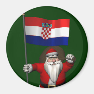 Santa Claus Visiting Croatia Magnet