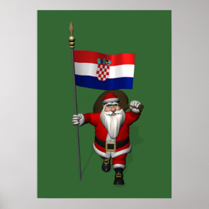 Santa Claus Visiting Croatia Poster
