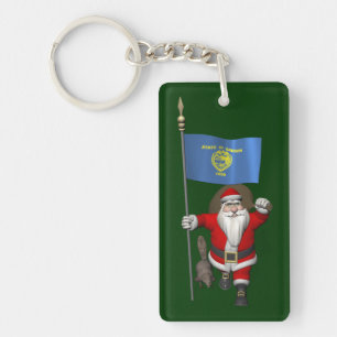 Santa Claus Visiting The Beaver State Keychain