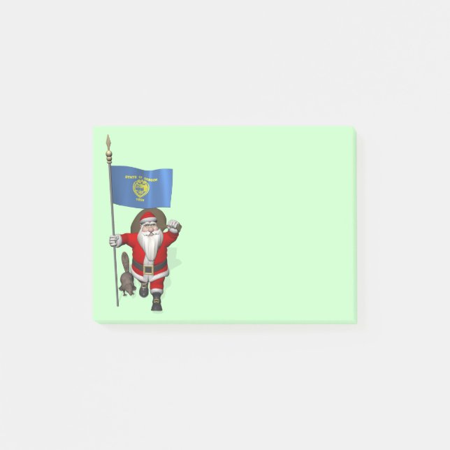 Santa Claus Visiting The Beaver State Post-it Notes (Front)