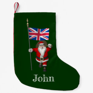 Santa Claus Visits United Kingdom Small Christmas Small Christmas Stocking