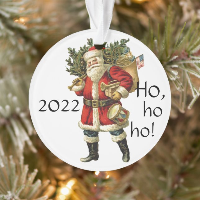 Santa Claus w/Sack of Toys Christmas Ornament (Tree)