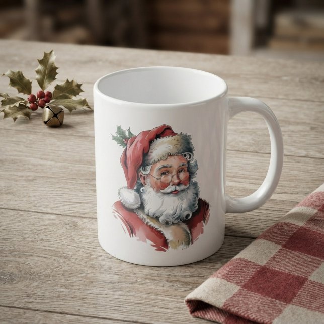 Santa Claus Watercolor Coffee Mug (Creator Uploaded)