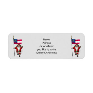 Santa Claus Waving Flag Of Georgia