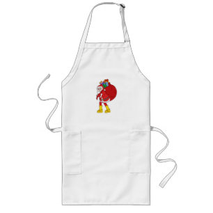 Santa Claus Wearing Big Yellow Boots Long Apron