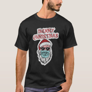 Santa Claus Wearing Face Mask Merry Christmas 2020 T-Shirt