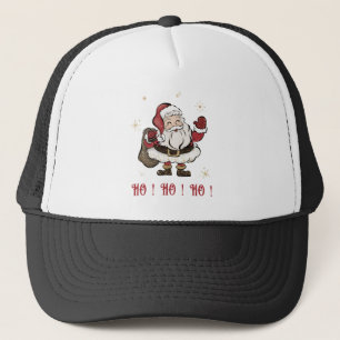 Santa Claus White and Black Trucker Hat
