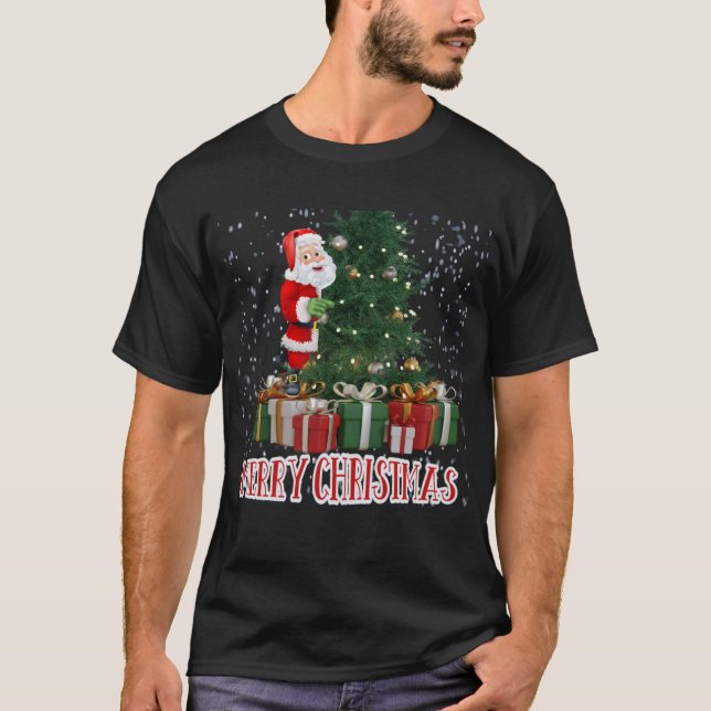 Santa Claus wishes you all a happy New Year 2024 T-Shirt (Front)