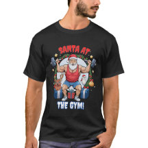 Santa Claus with a Twist – Gym Santa Holiday humou
