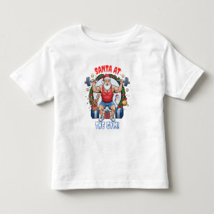 Santa Claus with a Twist – Gym Santa Holiday humou Toddler T-shirt