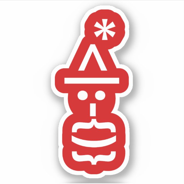 Santa Claus with Beard Christmas Emoticon (Front)