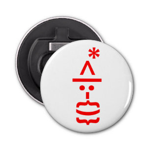 Santa Claus with Beard Christmas Emoticon Bottle Opener