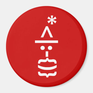 Santa Claus with Beard Christmas Emoticon Magnet