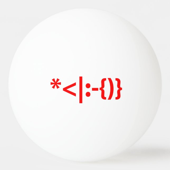 Santa Claus with Beard Christmas Emoticon Ping Pong Ball (Back)