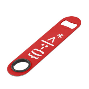 Santa Claus with Beard Christmas Emoticon Speed Bottle Opener
