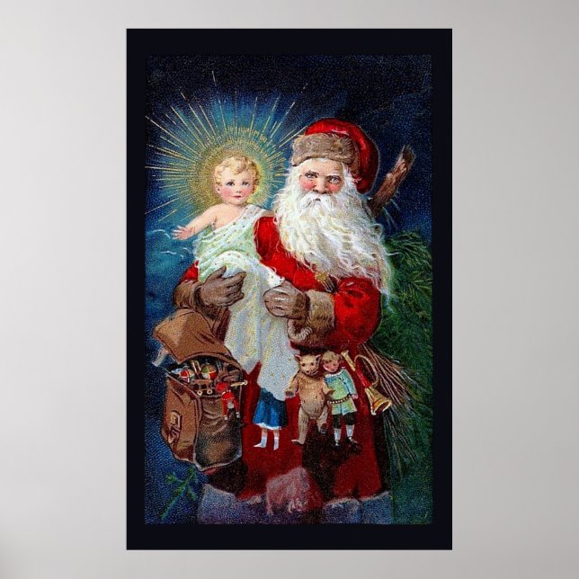 Santa Claus with Christ Child Poster (Front)