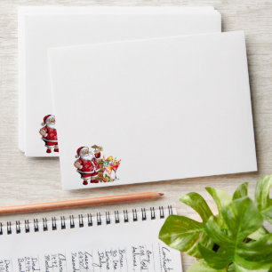 Santa Claus with Christmas Drinks Envelope