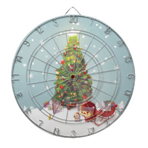 Santa Claus with Christmas Tree Dartboard